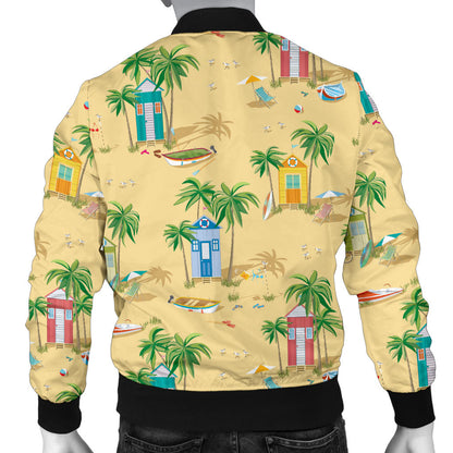 Beach Themed Pattern Print Design 01 Men Bomber Jacket
