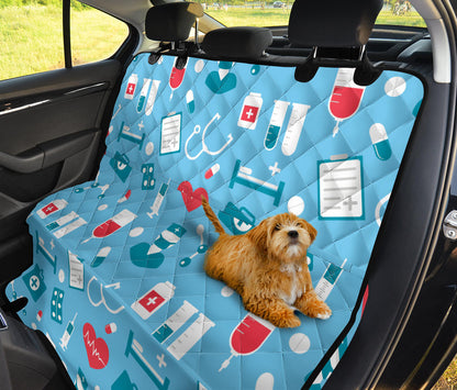 Nurse Pattern Print Design A03 Rear Dog Car Seat Cover Hammock
