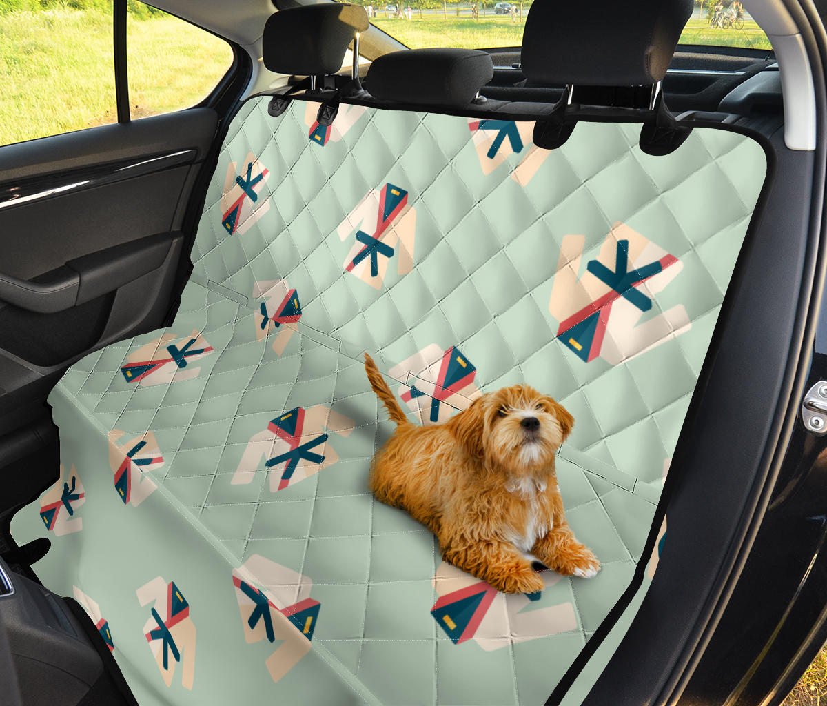 Karate Pattern Print Design 02 Rear Dog Car Seat Cover Hammock