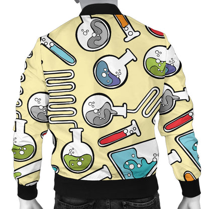 Chemical Pattern Print Design 04 Men Bomber Jacket