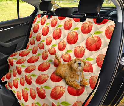 Peach Pattern Print Design A03 Rear Dog Car Seat Cover Hammock