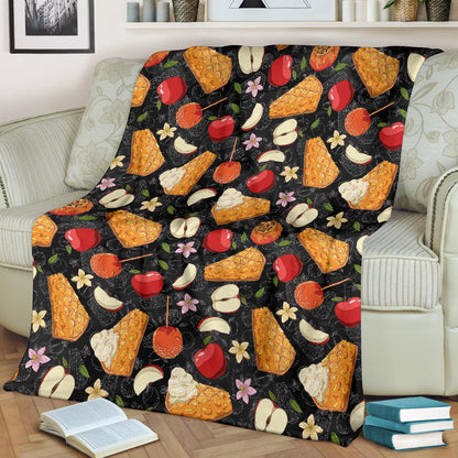 Apple Pie Pattern Print Design 01 Premium Blanket