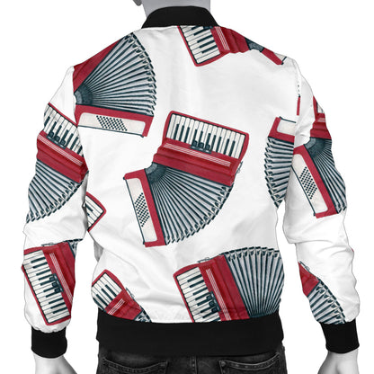 Accordion Pattern Print Design 03 Men Bomber Jacket