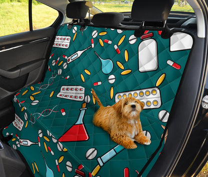Nurse Pattern Print Design A05 Rear Dog Car Seat Cover Hammock