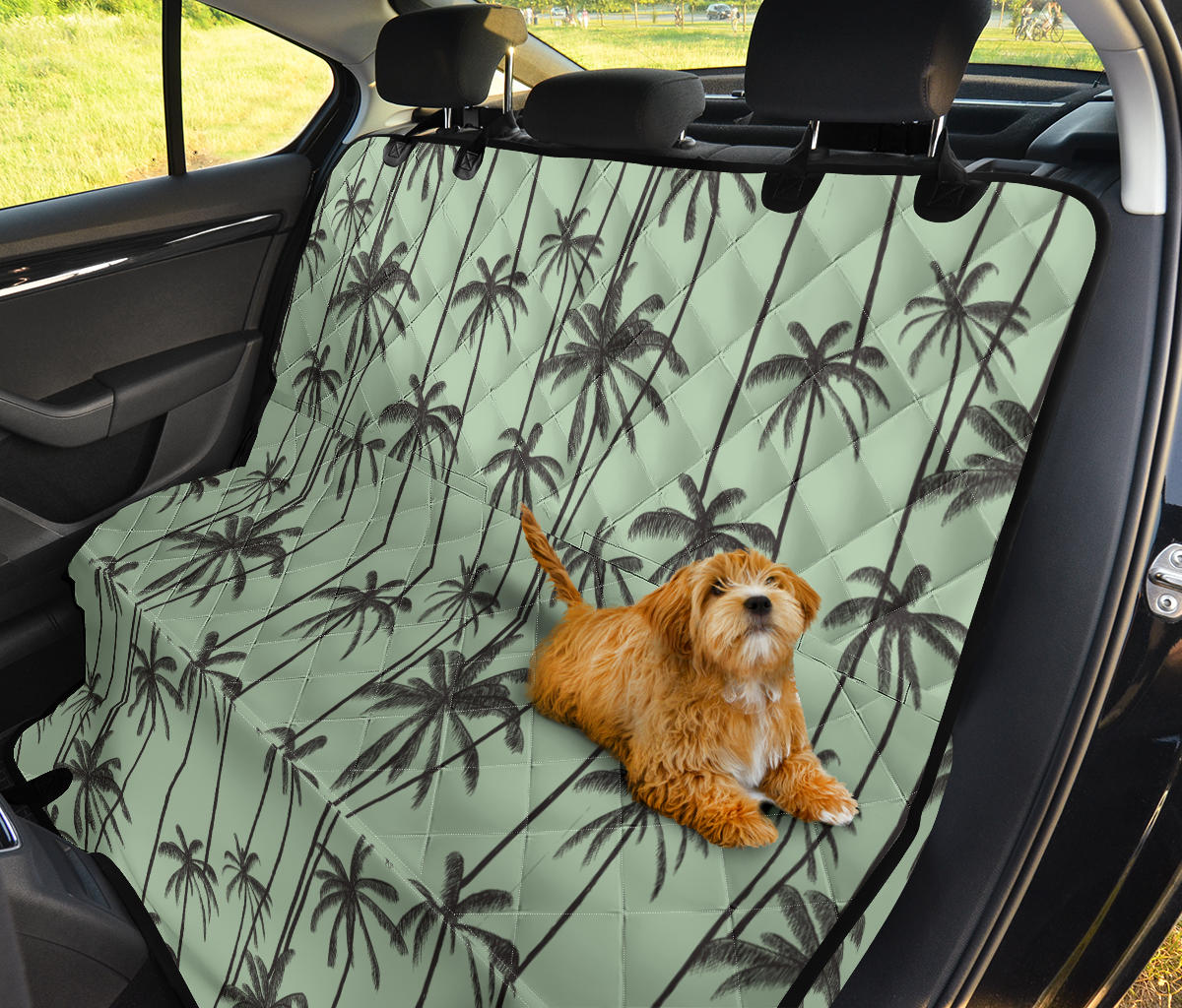 Palm Tree Pattern Print Design A04 Rear Dog Car Seat Cover Hammock