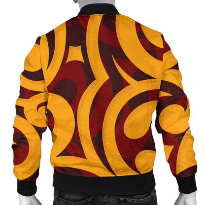 Maori Pattern Print Design 02 Men Bomber Jacket