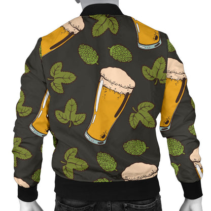 Beer Iris Pattern Print Design 02 Men Bomber Jacket