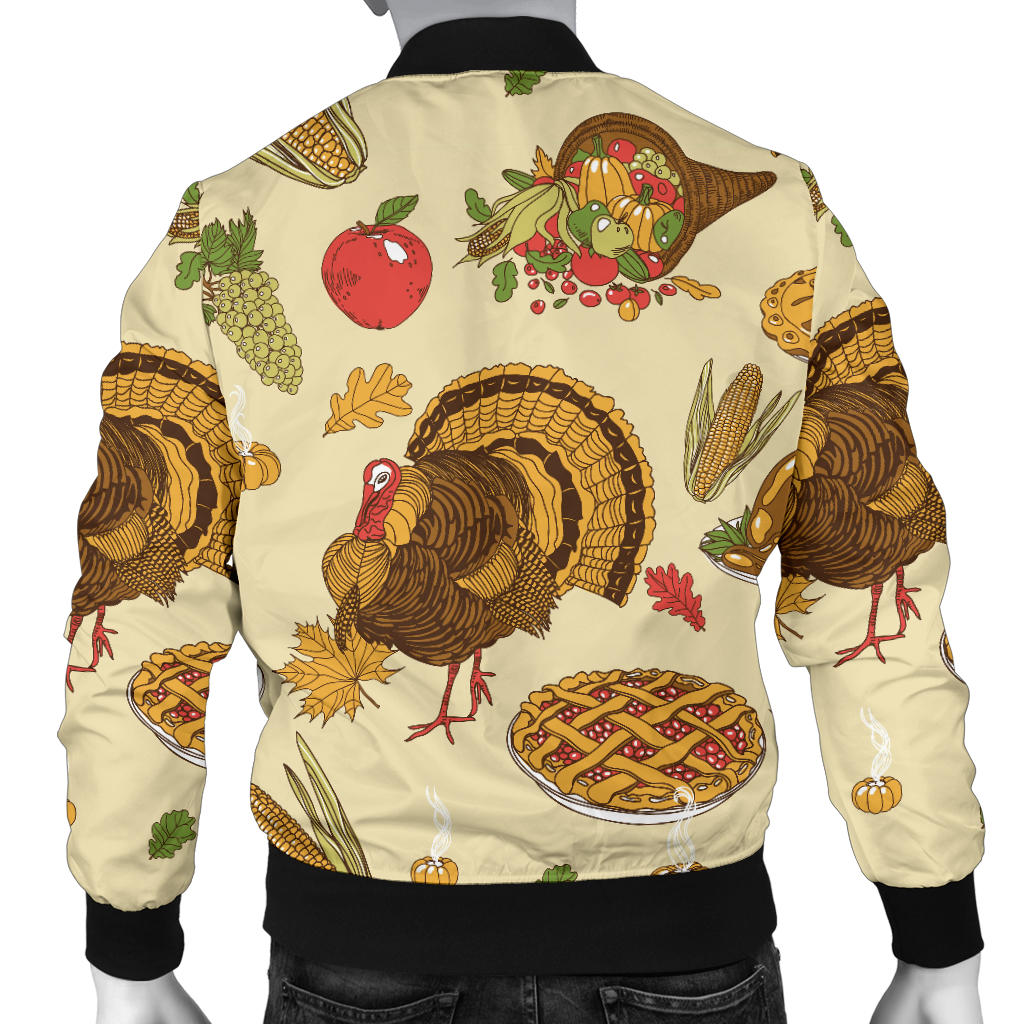 Turkey Pattern Print Design 02 Men Bomber Jacket