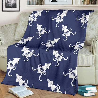 Giant Squid Pattern Print Design 02 Premium Blanket