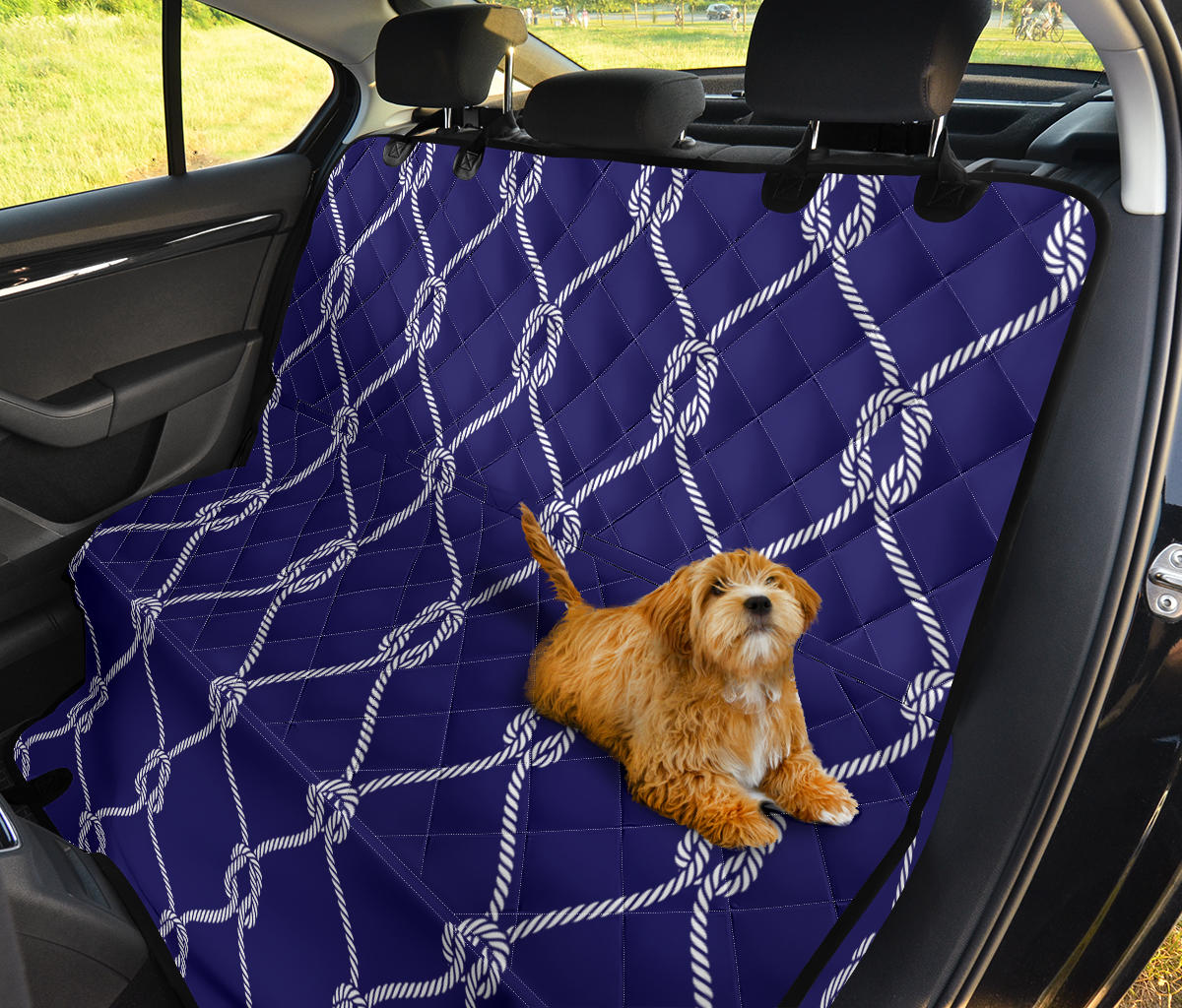 Rope Pattern Print Design A03 Rear Dog Car Seat Cover Hammock