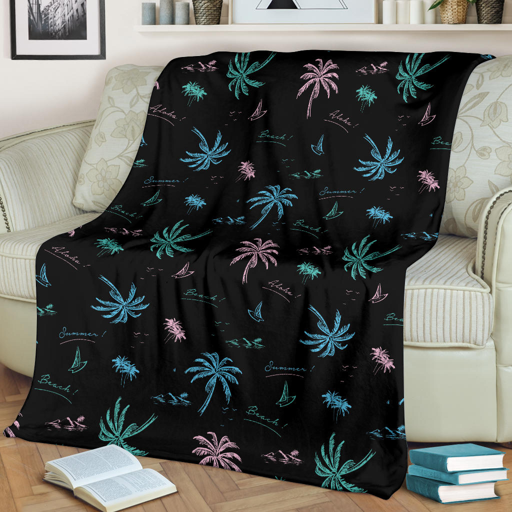 Aloha Hawaii Pattern Print Design 03 Premium Blanket