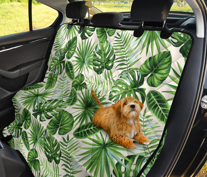 Palm Leaf Pattern Print Design A01 Rear Dog Car Seat Cover Hammock