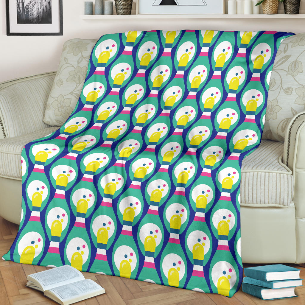 Bowling Pattern Print Design 04 Premium Blanket