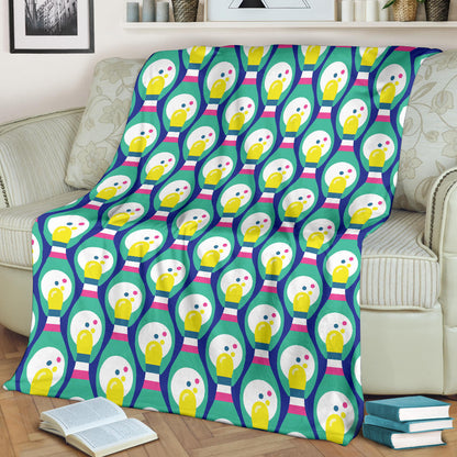 Bowling Pattern Print Design 04 Premium Blanket
