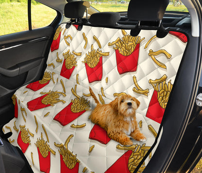 French Fried Pattern Print Design 01 Rear Dog Car Seat Cover Hammock