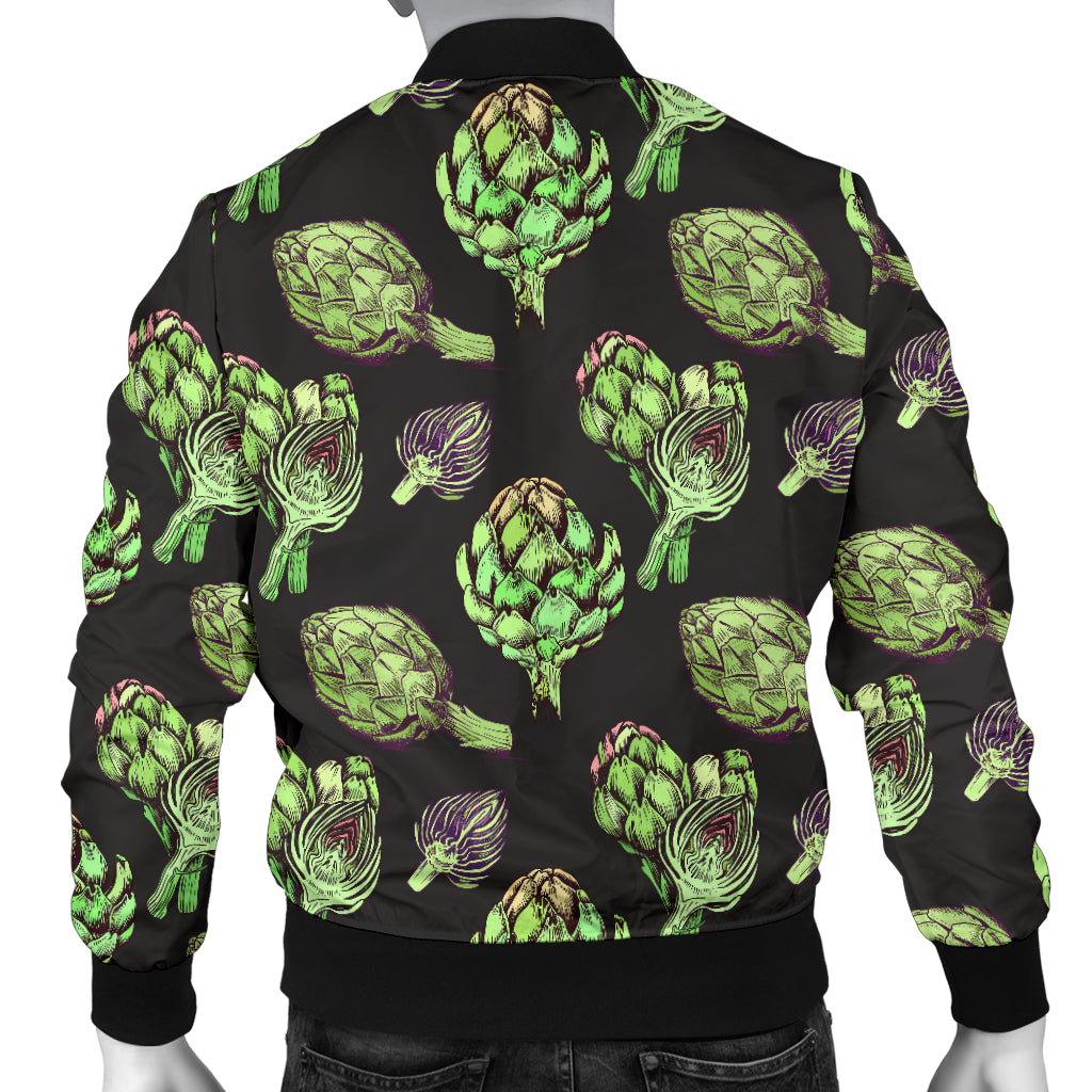 Artichoke Pattern Print Design 02 Men Bomber Jacket