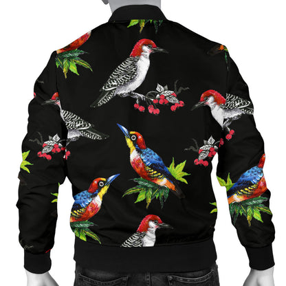 Birds Pattern Print Design 06 Men Bomber Jacket