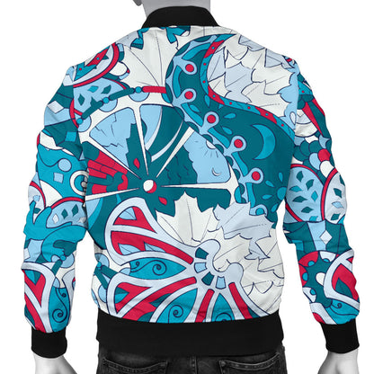 Funky Retro Pattern Print Design A05 Men Bomber Jacket
