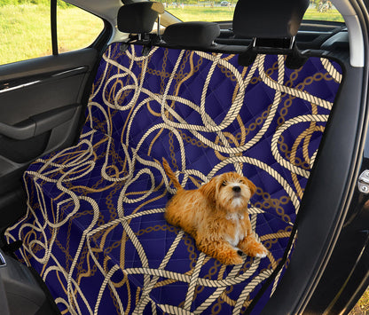 Rope Pattern Print Design A01 Rear Dog Car Seat Cover Hammock