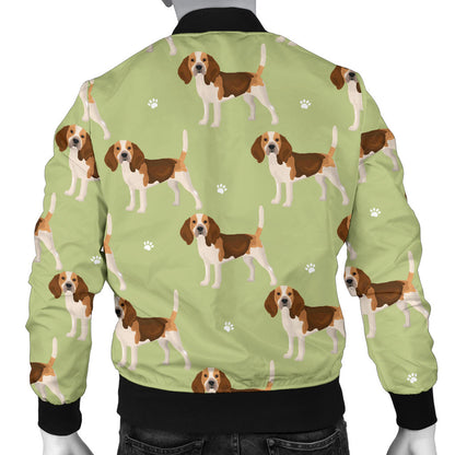 Beagle Pattern Print Design 07 Men Bomber Jacket
