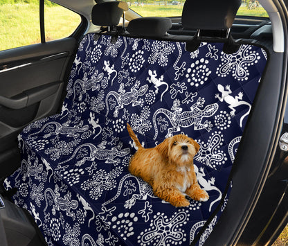 lizard Pattern Print Design 03 Rear Dog Car Seat Cover Hammock