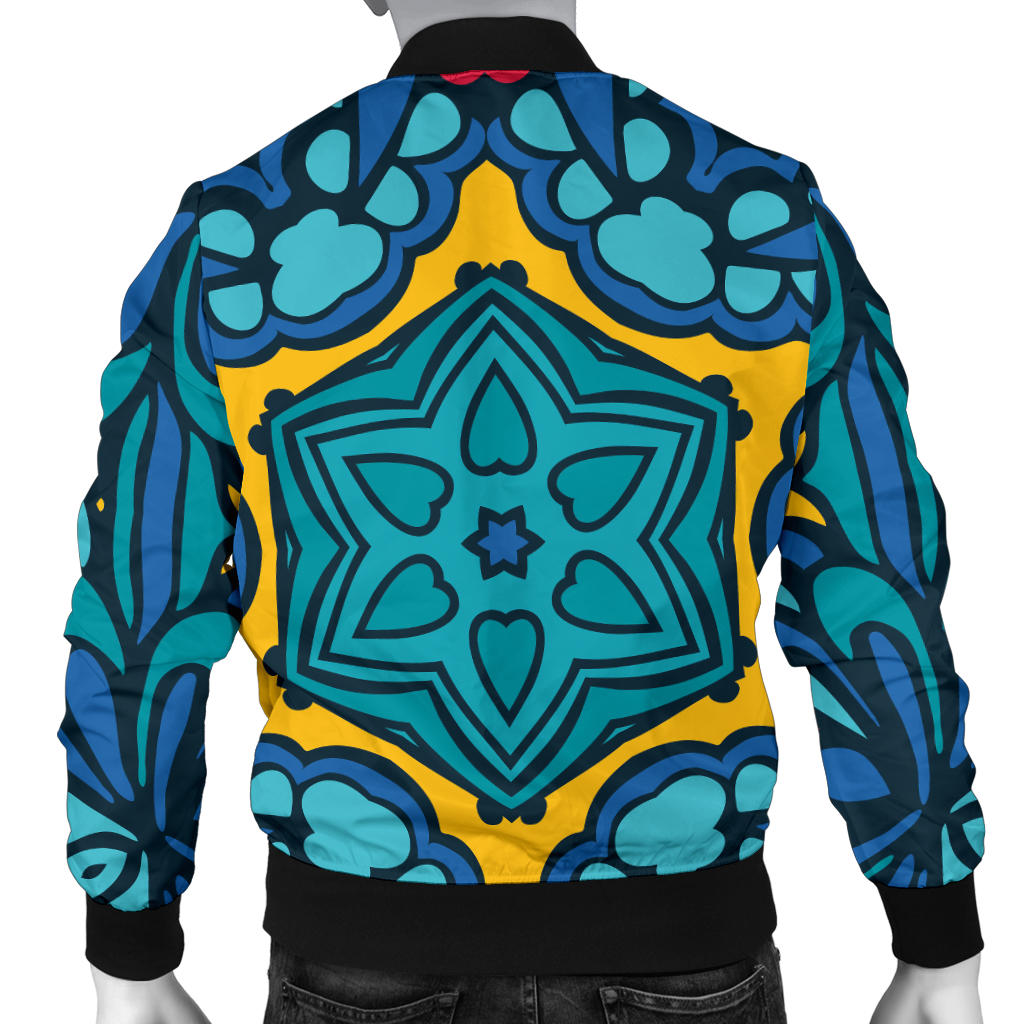 Kaleidoscope Pattern Print Design 04 Men Bomber Jacket