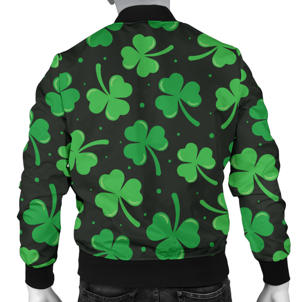 Clover Pattern Print Design 04 Men Bomber Jacket