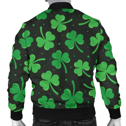Clover Pattern Print Design 04 Men Bomber Jacket
