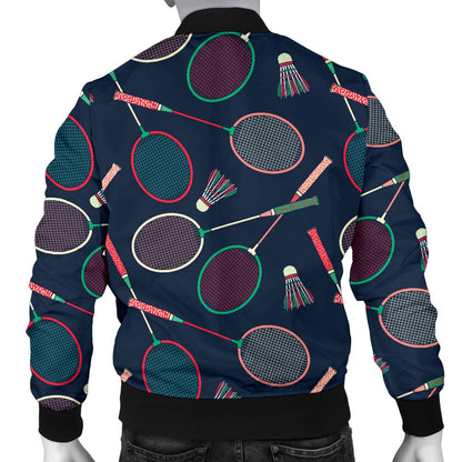 Badminton Pattern Print Design 03 Men Bomber Jacket