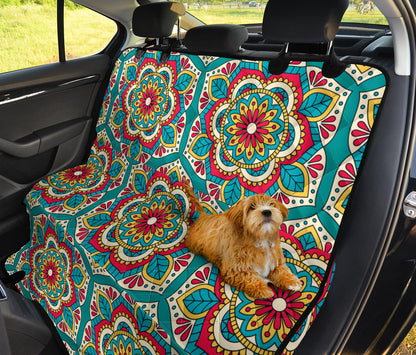 Mandala Pattern Print Design 03 Rear Dog Car Seat Cover Hammock