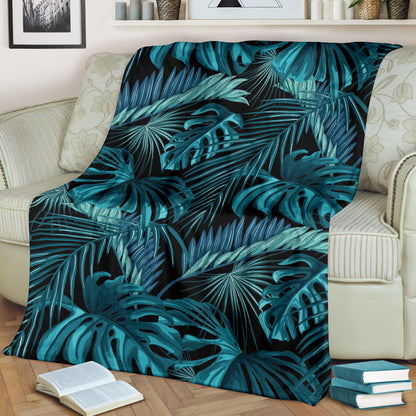 Palm Leaf Pattern Print Design A03 Premium Blanket