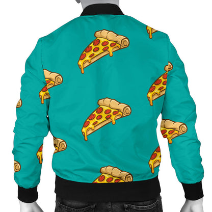 Pizza Pattern Print Design A03 Men Bomber Jacket