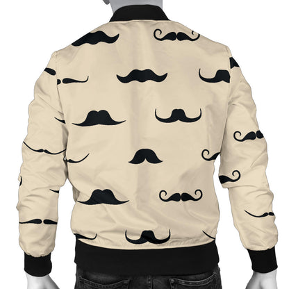 Mustache Pattern Print Design A03 Men Bomber Jacket