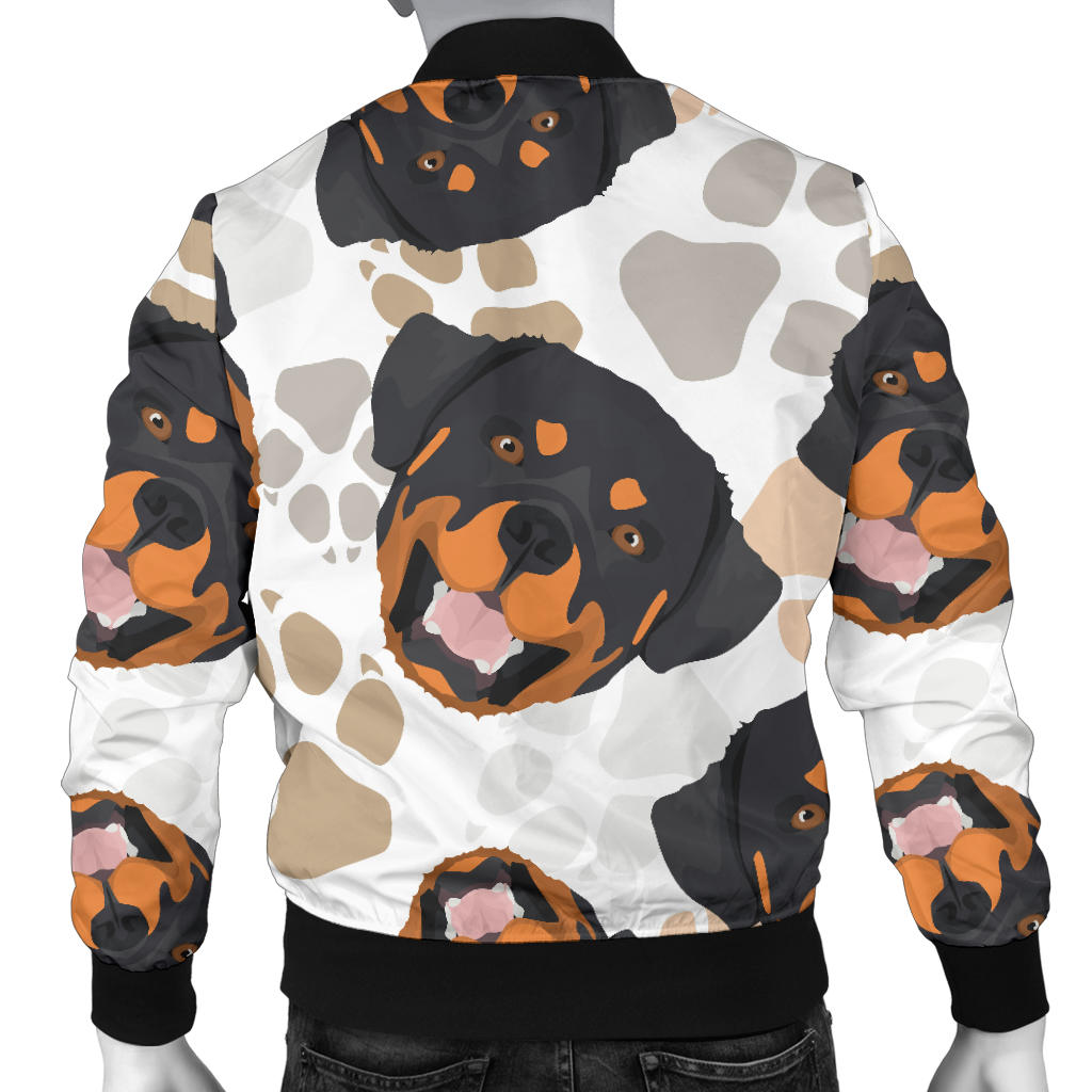 Rottweiler Pattern Print Design A03 Men Bomber Jacket