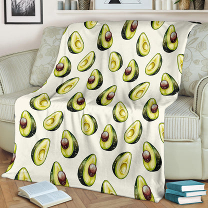 Avocado Pattern Print Design 01 Premium Blanket