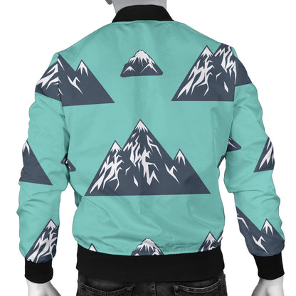 Mountain Pattern Print Design 01 Men Bomber Jacket