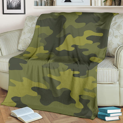 Military Camouflage Pattern Print Design 02 Premium Blanket