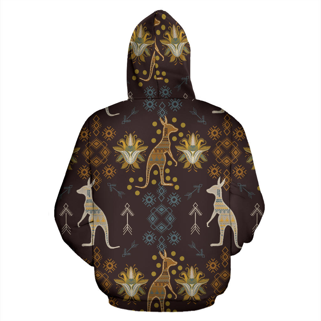 Kangaroos Pattern Print Design 03 Pullover Hoodie