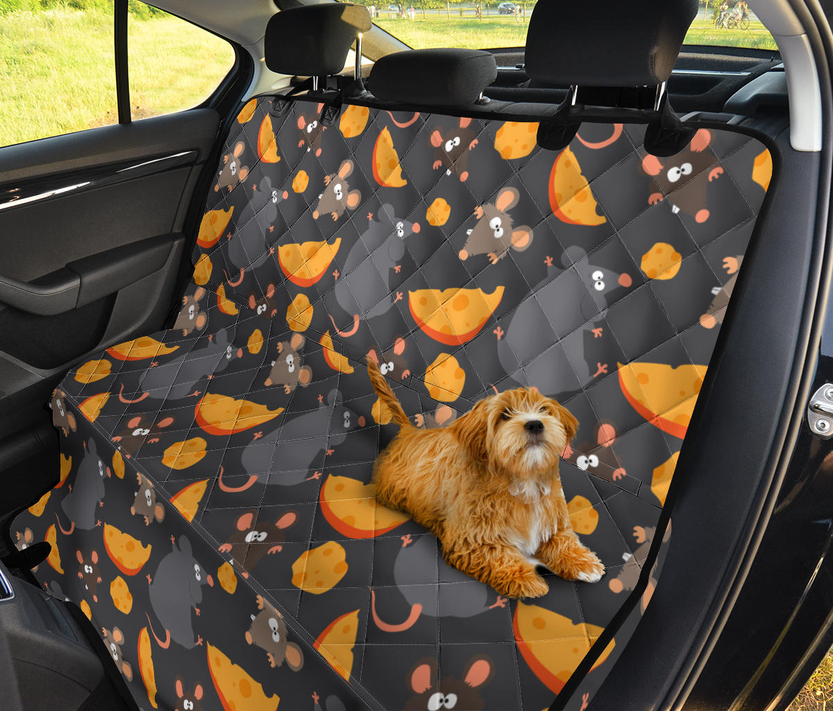 Rat Pattern Print Design 04 Rear Dog Car Seat Cover Hammock
