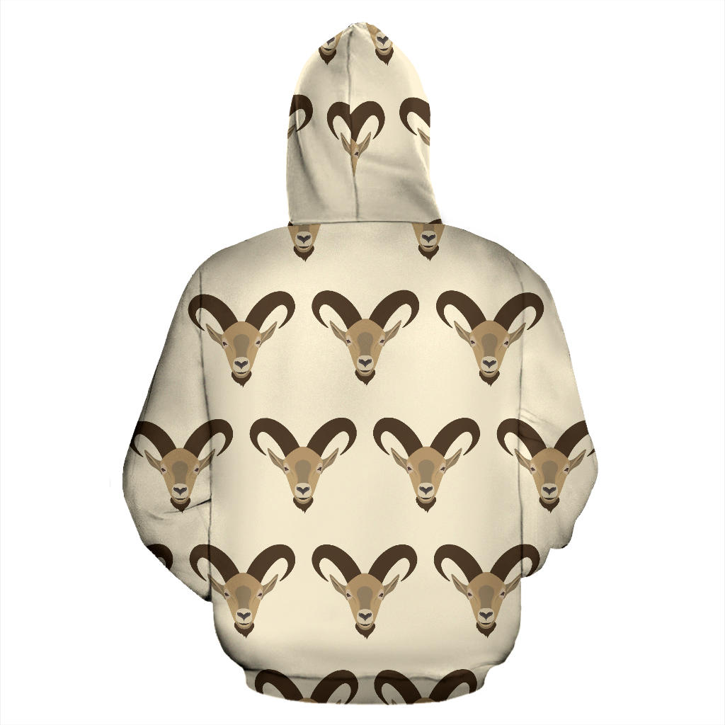 Goat Pattern Print Design 01 Pullover Hoodie
