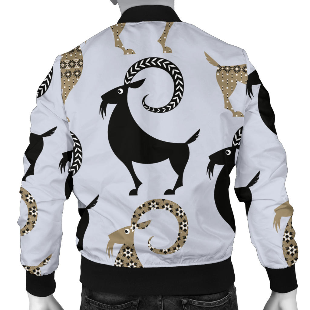 Goat Pattern Print Design 03 Men Bomber Jacket