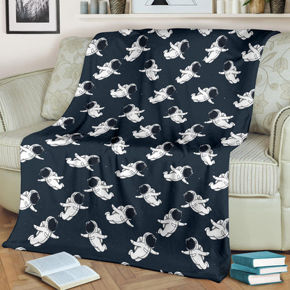 Astronaut Pattern Print Design 02 Premium Blanket