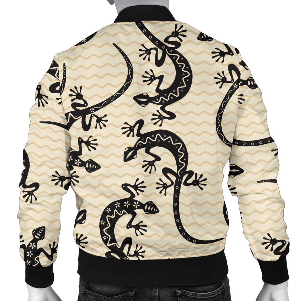 lizard Pattern Print Design 02 Men Bomber Jacket