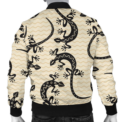 lizard Pattern Print Design 02 Men Bomber Jacket