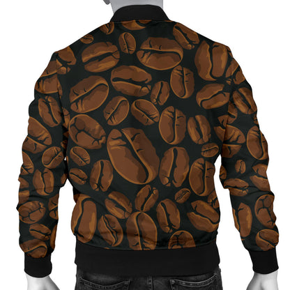 Coffee Pattern Print Design 01 Men Bomber Jacket