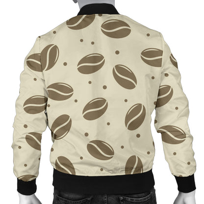 Coffee Pattern Print Design 02 Men Bomber Jacket