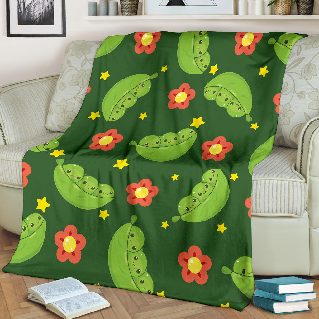 Peas Pattern Print Design A02 Premium Blanket