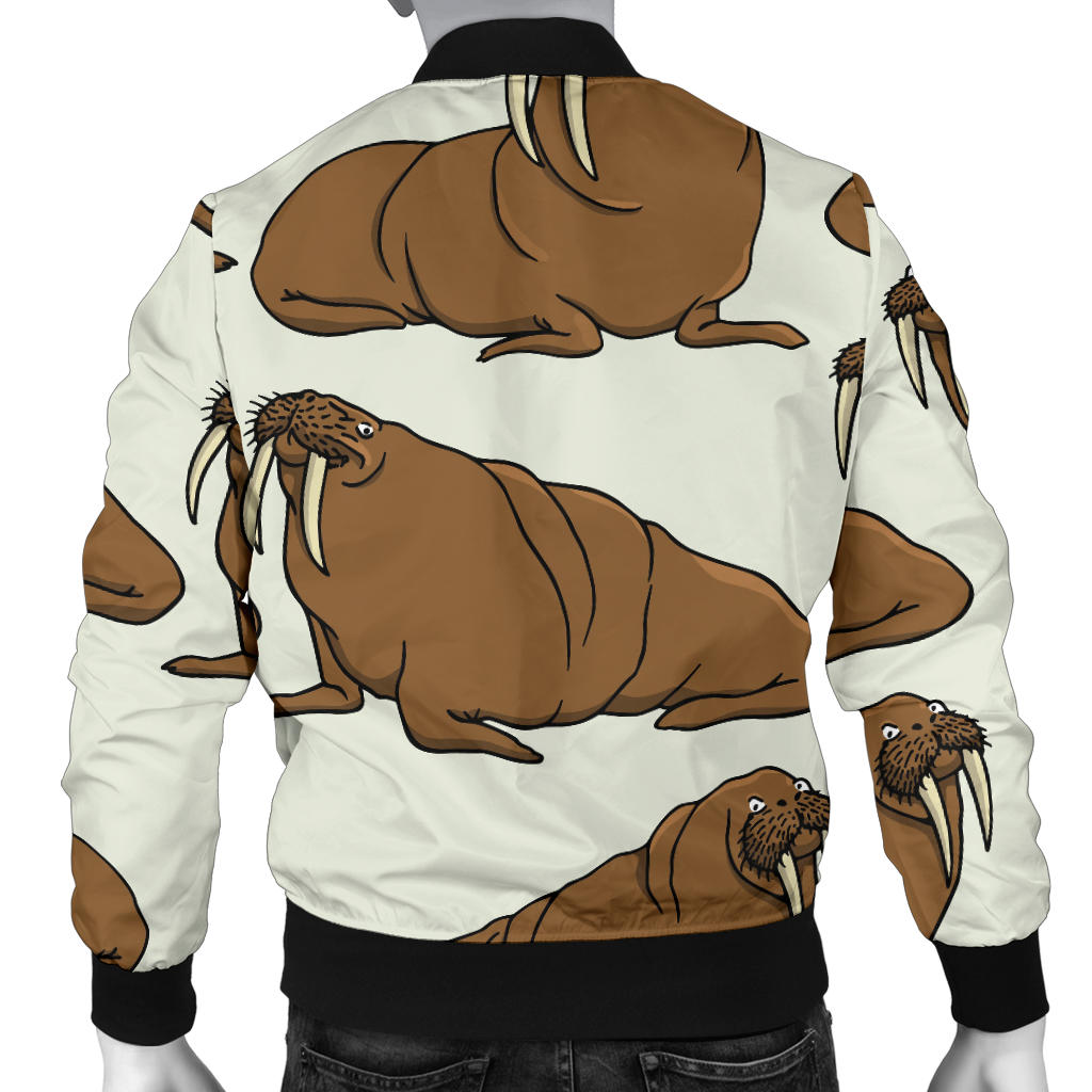 Walrus Pattern Print Design 03 Men Bomber Jacket
