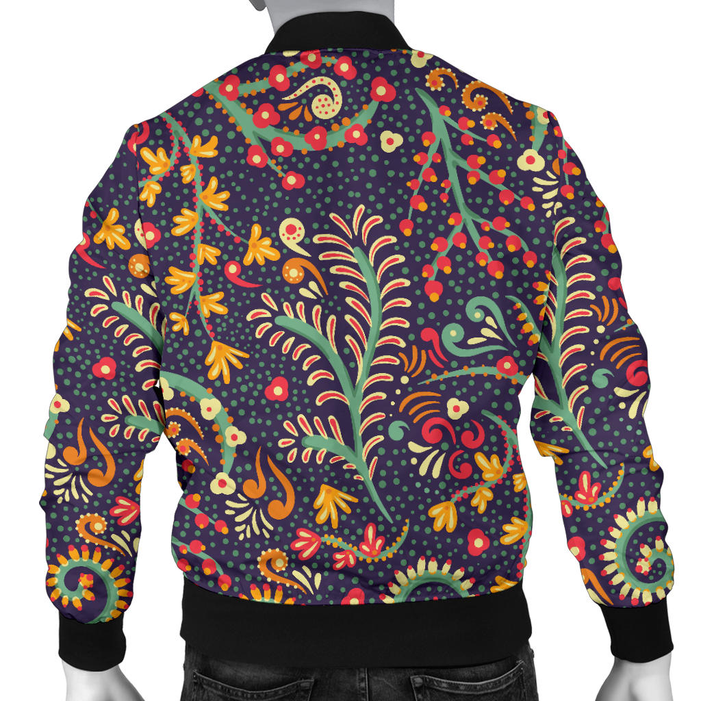 Bohemian Pattern Print Design 08 Men Bomber Jacket