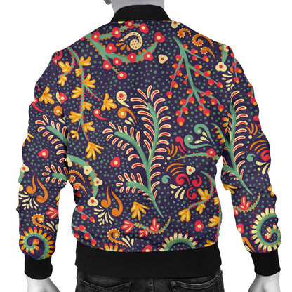 Bohemian Pattern Print Design 08 Men Bomber Jacket